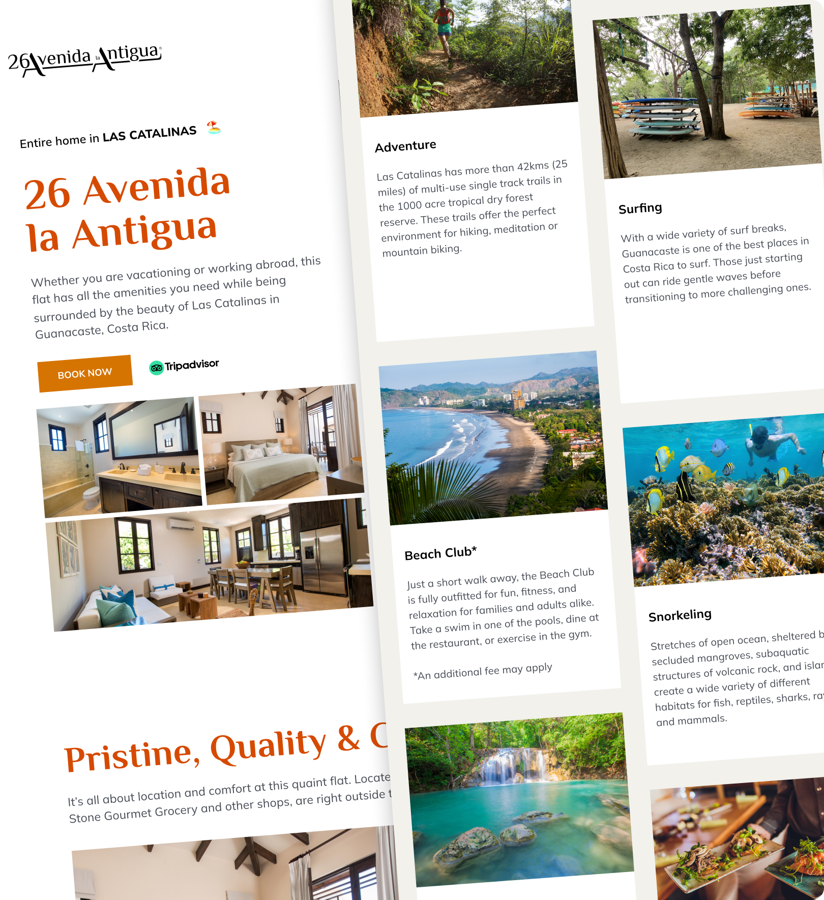 Las Catalinas Booking website