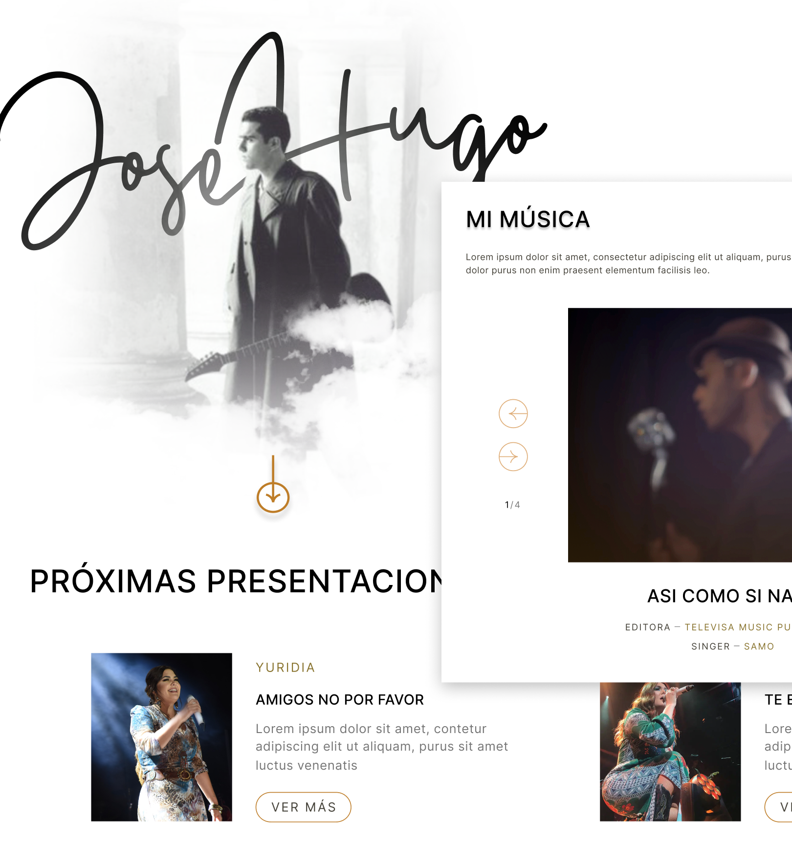 José Hugo website